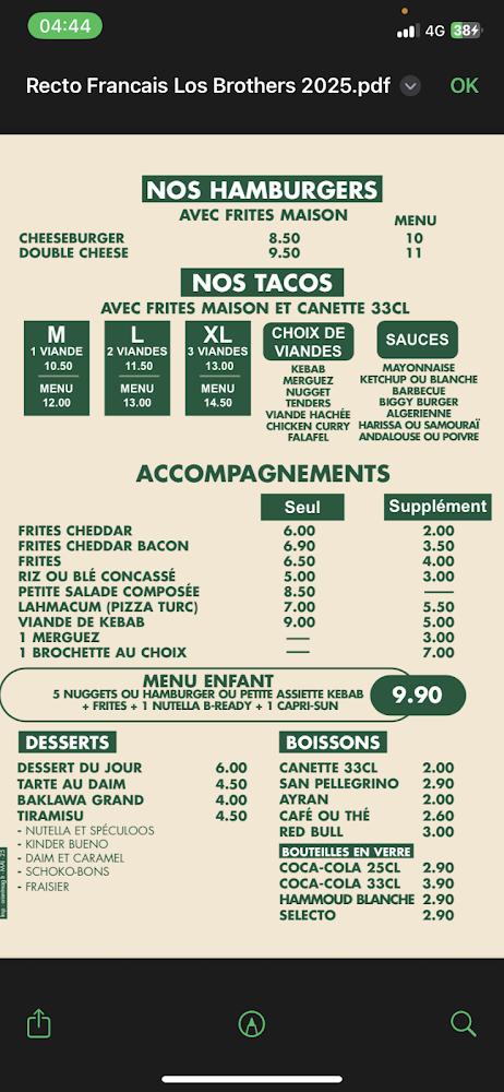 Los Brothers Kebab Grillades - Menu Image 2